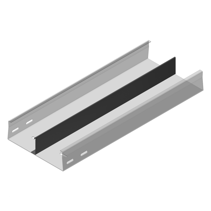 Промышленный напольный короб с вмонтированным разделителем TFCL60S