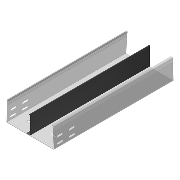 Промышленный напольный короб с вмонтированным разделителем TFCL85S