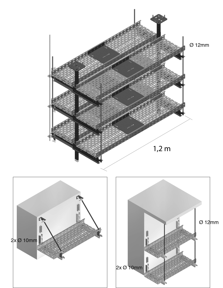 Кабельный лоток перфорированный KBS60