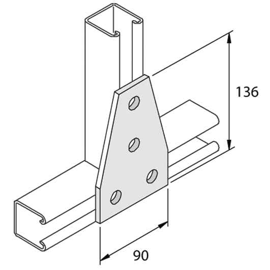 Элемент монтажный плоский  P1358
