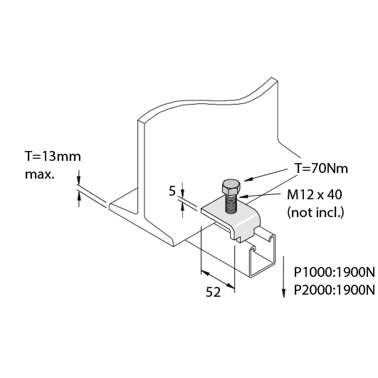 Зажим балочный P1386