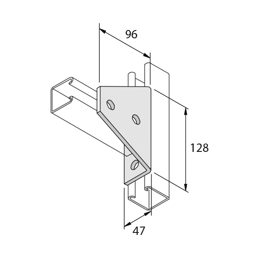 Элемент монтажный изогнутый P1727