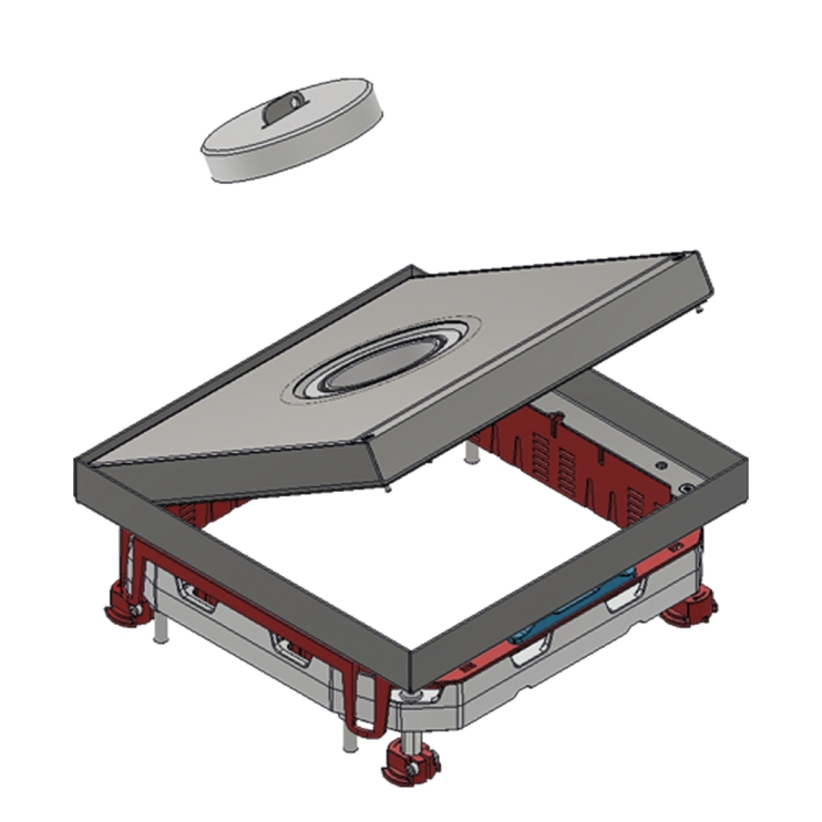 Лючок с откидной плоской крышкой квадратный влагозащищенный KDVITWDV3