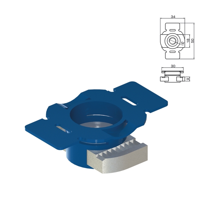 Гайка фасонная с держателем из ПВХ I4PNK