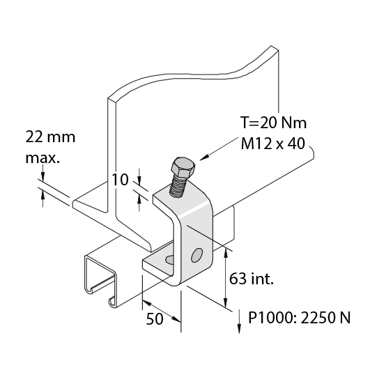 Зажим балочный I6P1271