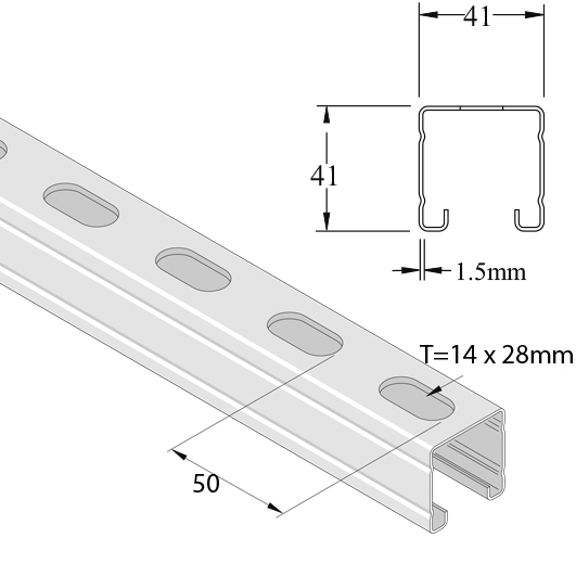 Профиль монтажный P2000T