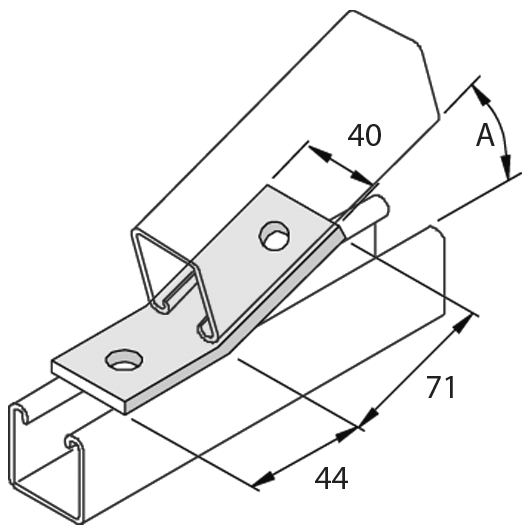 Элемент монтажный изогнутый P2101