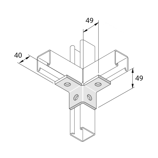 Элемент монтажный консольный P2223