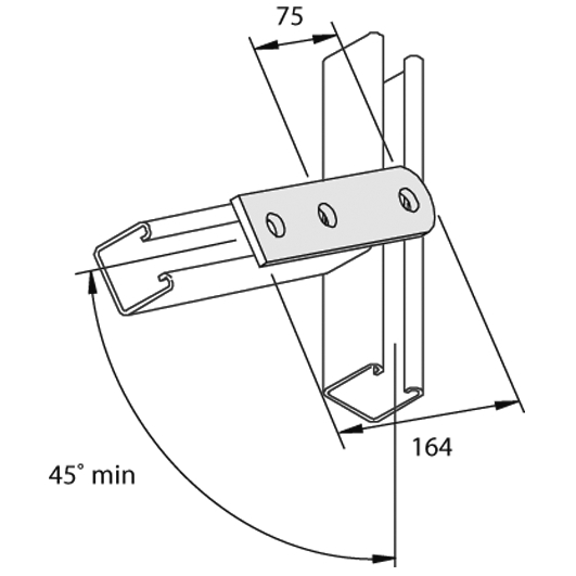 Элемент монтажный плоский  P2322