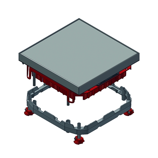 Лючок глухой квадратный с плоской крышкой BDVITWDV3