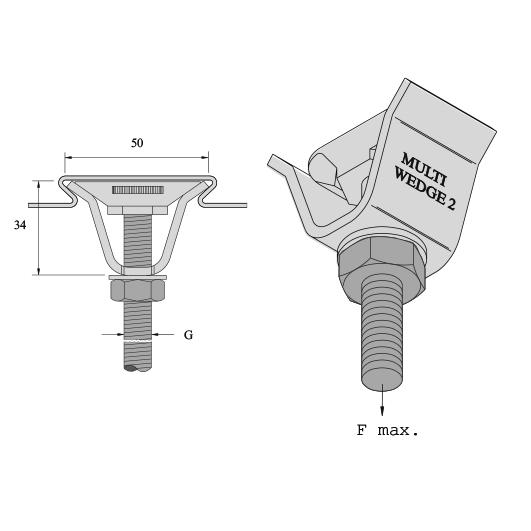 Комплект для трапецеидальных каналов MW2 MW