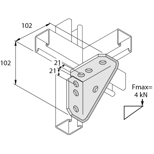 Элемент монтажный изогнутый P2484
