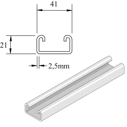 Профиль монтажный P3300