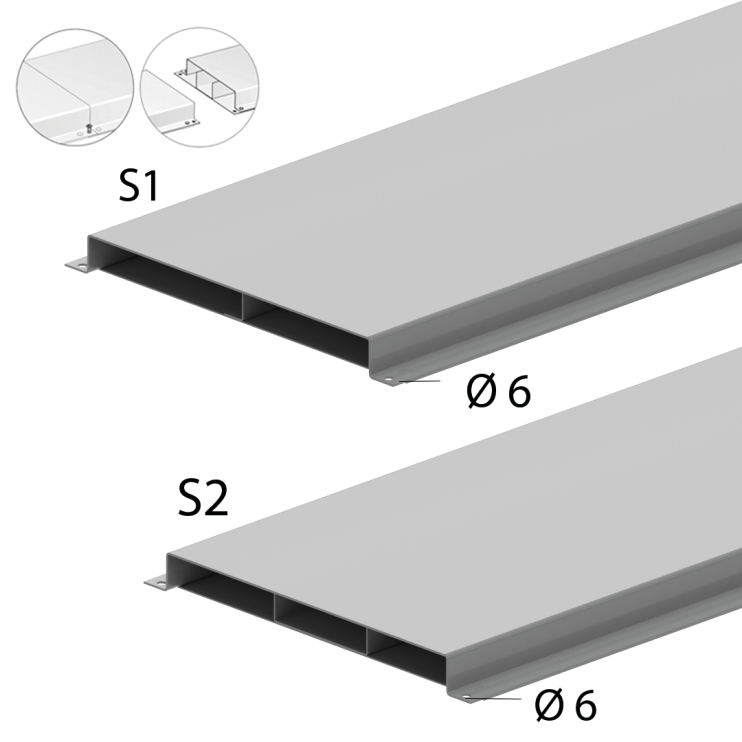Напольный короб с телескопическими концами VGI48