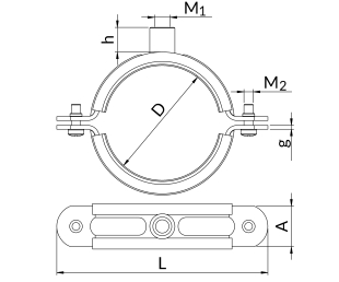Хомут EXPERT со вкладышем BUKEX.R