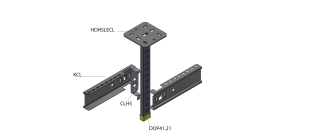 Стойка потолочная одинарная HDHSLECL