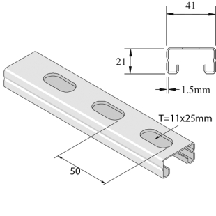 Профиль монтажный P4000T10