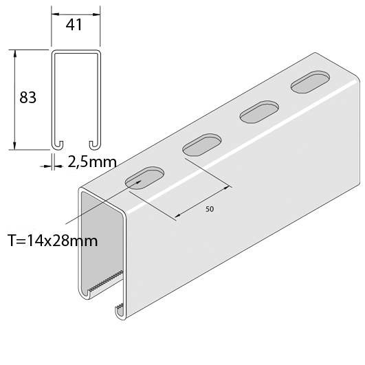 Профиль монтажный P5000