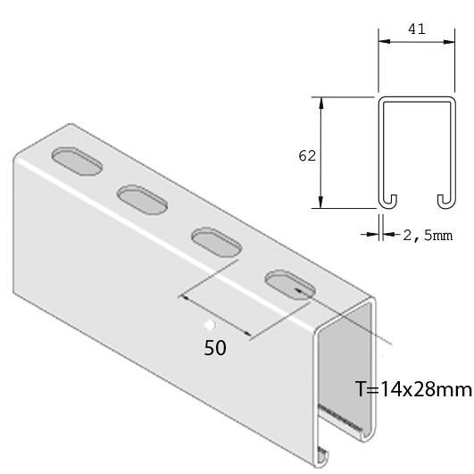Профиль монтажный P5500