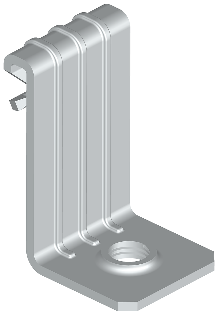Вертикальный балочный зажим с отгибом и резьбой  VTCL G