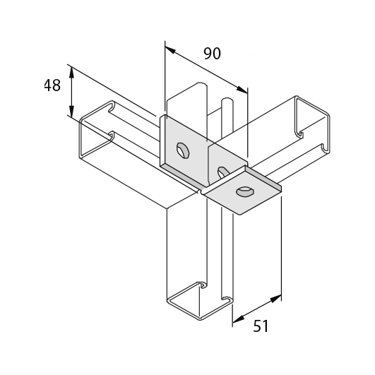 Элемент монтажный изогнутый P1037