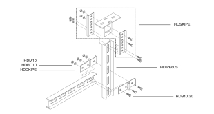 Опора регулируемая HDIPE80S HDSKIPE
