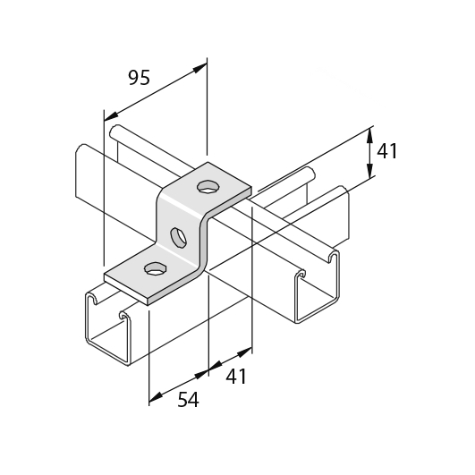 Элемент монтажный Z-образный P1045