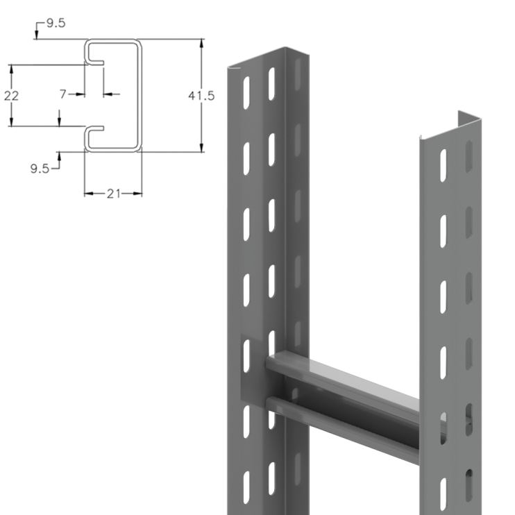 Вертикальный кабельный лоток лестничного типа SKL60