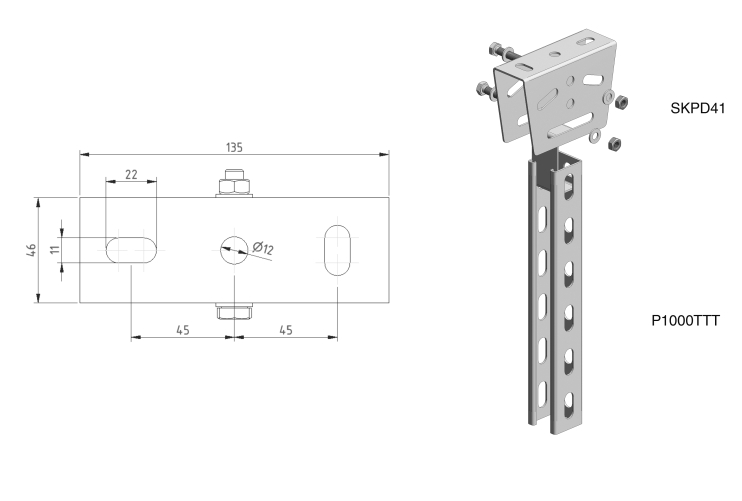 Суппорт регулируемый SKPD