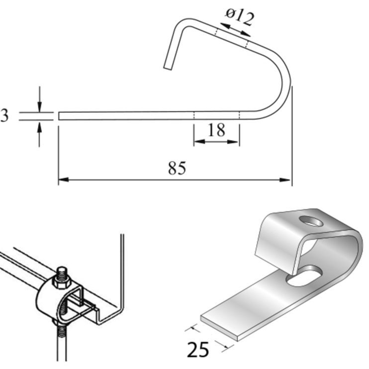 Зажим балочный Z10U